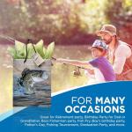 Havercamp Fishing Gift Bag, Medium, 10 x 12 x 4.25 Inches, Gone Fishin' Party Collection