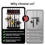 2 Pack Vertical Fishing Rod Holder for Garage, BETTER LEADER Fishing Pole Holders- Holds Up to 12 Rods or Combos, Wall Mount Fishing Pole Rack, Fits Most Rods of Diameter 3-19mm, Fishing Gifts for Men