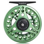 Sougayilang Fly Fishing Reel, Die Cast Aluminum Fly Reel, 5/6, 7/8, Weight Saltwater Fly Reels-Green #5