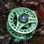 Sougayilang Fly Fishing Reel, Die Cast Aluminum Fly Reel, 5/6, 7/8, Weight Saltwater Fly Reels-Green #5