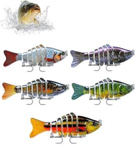 5PCS Bionic-Swimming-Lure-Fishing-Lures,3D Swimming Bait for Freshwater & Saltwater for Beginners, Amateurs and Professionals,Fishing Gear Attracts Fishing Lures