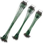 Fishing Leaders, Fishing Tackle, Fish Line, Stainless Steel Wire, Fish Gear Kit, with Swivels Snap Connect, for Lures Bait Rig Or Hooks Green (3 Size Test 40 Lb)