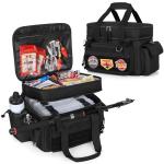 DSLEAF Fishing Tackle Bag for 3500/3600 Boxes - Soft Waterproof Bottom with Rod Holder Straps for Saltwater or Freshwater Fishing