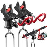 ReeMoo 2Pack Fishing Rod Holders - Bank & Ground Fishing Pole Holders, 360 Adjustable Universal Stand, Relax Your Hands