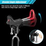 ReeMoo 2Pack Fishing Rod Holders - Bank & Ground Fishing Pole Holders, 360 Adjustable Universal Stand, Relax Your Hands