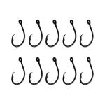 10PCS High-Carbon Steel Circle Hooks Barbed Fishing Hooks with Holes, Freshwater and Saltwater Fishing Hooks for Tuna, Catfish, Bass (3/0)