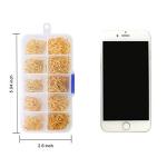 BiaoGan 500PCS Small Fishing Hooks, Assorted 10 Sizes(3#-12#) Fish Hooks Portable Plastic Box, Strong Sharp Fishhook with Barbs for Freshwater/Seawater (Gold)
