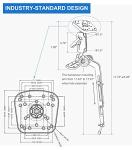 WINDFRD Kayak Fish Finder Mount with Transducer Mounting Arm, 1.5" Ball Marine Electronic Mount for Boat Track, Universal Mounting Plate, Compatible with Scotty, Lowrance, Garmin Fish Finders