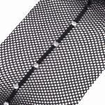 Abberrki Womens Sexy Back Seam Fishnet Tights Sparkle Fishnet Stockings with Rhinestone Backseam (Backseam with diamond)