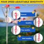 Automatic Spring Fishing Rod Holder 2 Pack, Stainless Steel Folding Rod Stand Ground Support Brackets Have Two Springs, Sensitivity is Adjustable and Works on Bull Sized Bluegill and UP