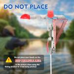 Automatic Spring Fishing Rod Holder 2 Pack, Stainless Steel Folding Rod Stand Ground Support Brackets Have Two Springs, Sensitivity is Adjustable and Works on Bull Sized Bluegill and UP