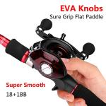 Baitcasting Reels, 7.1:1 Gear Ratio Ultra Smooth Aluminum Spinning Fishing Reel with 10 Magnetic Braking System, 22LB Carbon Fiber Drag, 18+1 Ball Bearings Anti-Corrosion Baitcaster Reel