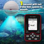 RICANK Portable Kayak Fish Finder - Fish Depth Finder for Boats - Rechargeable Transducer Fishing Gear Kayak Fishing Accessories Fishfinder Fish Finders & Depth Finders for Boats