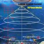 RICANK Portable Kayak Fish Finder - Fish Depth Finder for Boats - Rechargeable Transducer Fishing Gear Kayak Fishing Accessories Fishfinder Fish Finders & Depth Finders for Boats