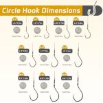 Vipfish Fishing Hook Rigs 25/50 Pack - Circle Hook 1/0-10/0 with Stainless Steel Leader, Crane Swivel - Heavy Duty Saltwater Rigs for Catfish, Shark, Surf & Bottom Fishing
