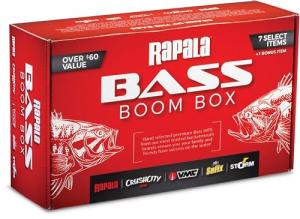 Rapala Bass Boom Box, Curated Bass Lure Selection Includes Seven Hand-Picked bass Lures Plus one Bonus Item, Featuring top Brands Like Rapala, VMC, Crush City, Sufix, and Storm