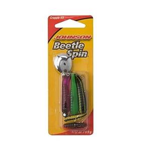Berkley Johnson Beetle Spin Nickel Blade Fishing Hard Bait, Crappie Buster Assorted, 1in - 1/32 oz