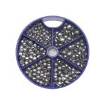 FREGITO 117PCS/100PCS/205pcs/250PCS, Weight Sinkers 6 Sizes Lead Weights Round Split Shot Sinker Removable Fishing Weights Sinkers