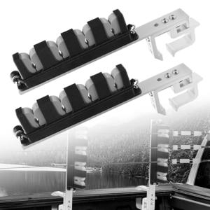 Updated Aluminum Truck Bed Fishing Rod Holder - Holds 4 Rods with Vibration Damping for Secure Driving to Lake or Shore