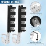 Updated Aluminum Truck Bed Fishing Rod Holder - Holds 4 Rods with Vibration Damping for Secure Driving to Lake or Shore