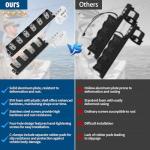 Updated Aluminum Truck Bed Fishing Rod Holder - Holds 4 Rods with Vibration Damping for Secure Driving to Lake or Shore