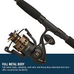PENN Battle Spinning Reel and Fishing Rod Combo Kit with Spare Spool and Reel Cover, Black, 6000 - 9' - Medium Heavy - 2pc