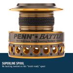 PENN Battle Spinning Reel and Fishing Rod Combo Kit with Spare Spool and Reel Cover, Black, 6000 - 9' - Medium Heavy - 2pc