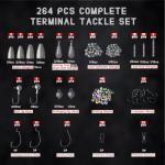 Vipfish Fishing Accessories Kit, 264/423PCS Fishing Tackle Box with Hooks, Weights, Sinkers for Bass Trout, Gifts for Men,Kids