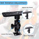 Fish Finder Mount Base, 360° Rotating Fish Finder Bracket for Marine Boat Kayak, Marine-Grade Composite Mount, Compatible with Garmin,Lowrance,Humminbird,Raymarine