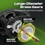 Handing M1 Baitcasting Reel Fishing Reels Baitcast Reels Lower Profile Design Fishing Reel Baitcaster 17.64 Lbs Carbon Fiber Drag Fishing Reels 7.2:1 Gear Ratio 8-Button Magnetic Braking System