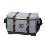 Plano Z-Series 3700 Tackle Bag, Gray, PVC Fabric with Waterproof and Non-Skid Base, Includes 2 3700 StowAway Utility Boxes, Soft Fishing Tackle Storage Bag