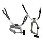 HiUmi Heavy Duty Boat Marine Aluminium Alloy Fishing Rod Pole Stand Bracket Support Holder Adjustable Clamp Fishing Tackle Tool (Aluminum, 2Pack)