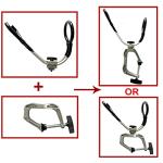 HiUmi Heavy Duty Boat Marine Aluminium Alloy Fishing Rod Pole Stand Bracket Support Holder Adjustable Clamp Fishing Tackle Tool (Aluminum, 2Pack)