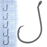 MiZU GUNNER 35PCS Octopus Circle Hooks Saltwater,Freshwater Sharp Barbed Beak Fish Hooks Black/High Carbon Steel/Non-Offset/Wide Gap(5/0#)