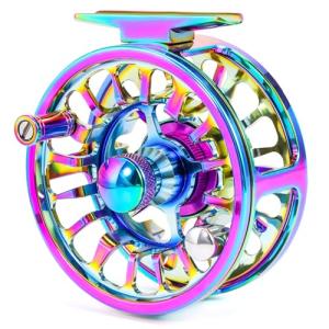 Sougayilang Colorful Fly Fishing Reel, Size 5/6,7/8 CNC-Machined Aluminum Alloy Fly Reel,Powerful Lightweight Fly Reels for Trout Fishing (5/6
