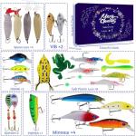 Lihome Fishing Advent Calendar 2025 – 24-Day Fishing Lure Set, for Men, Boys, Dads, and Fishermen – Freshwater and Saltwater Fishing GEA