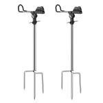 AVCMOTO Fishing Rod Holders , 360 Degree Adjustable Fishing Pole Holders for Ground, Multifunctional Stainless Steel Beach Fishing Rod Holder Fishing Gifts for Men