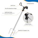 AVCMOTO Fishing Rod Holders , 360 Degree Adjustable Fishing Pole Holders for Ground, Multifunctional Stainless Steel Beach Fishing Rod Holder Fishing Gifts for Men