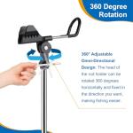 AVCMOTO Fishing Rod Holders , 360 Degree Adjustable Fishing Pole Holders for Ground, Multifunctional Stainless Steel Beach Fishing Rod Holder Fishing Gifts for Men