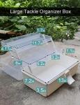 Avlcoaky Tackle Box Large 3 Layers Plastic Portable Storage Box Fishing White Tackle Box Organizer Art Craft Tool Box