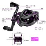 HAUT TON Baitcasting Fishing Reels,Snow Demon Beginner's Edition,Baitcaster Reel,17.64 Lbs Max Drag,7.2:1 Gear Ratio 4+1BB,Carbon Fiber Frame PU,Right