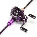 HAUT TON Baitcasting Fishing Reels,Snow Demon Beginner's Edition,Baitcaster Reel,17.64 Lbs Max Drag,7.2:1 Gear Ratio 4+1BB,Carbon Fiber Frame PU,Right