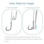 Zitehya Fish Hook Remover Tool, 4 Pack Fishing Hook Quick Removal Devices with Storage Tube, Security Hook Extractor Equipment, Fishing Gear Dehooker Tools for Adult