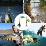 SANWEAL 10/15/16/20PCS Rooster Tail Fishing Lures – High-Efficiency Trout Lures with Brass Spinner, Spinner Baits in Multiple Colors and Sizes