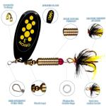 SANWEAL 10/15/16/20PCS Rooster Tail Fishing Lures – High-Efficiency Trout Lures with Brass Spinner, Spinner Baits in Multiple Colors and Sizes