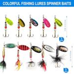 SANWEAL 10/15/16/20PCS Rooster Tail Fishing Lures – High-Efficiency Trout Lures with Brass Spinner, Spinner Baits in Multiple Colors and Sizes