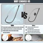 9KM DWLIFE Weedless Hooks 30PCS Weedless Wacky Rig Hooks Wacky Worm with Wire Guard for Neko Rig 1/0#
