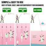 10pcs Mackerel Feathers Rigs, Pre Tied Mackerel Lure Sea Fishing Rigs with Luminous Beads Bionic Flying Insects Lure Rig for Pollock,Cod,Herring,Bass (3pcs #12;3pcs #16;4pcs #18)