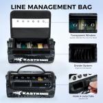 KastKing BaitSpace Line Management Bag, Fishing Line Storage Bag with Water Resistant Nylon, Clear View Window, Removable Divider for Up to 10 Spools, Tangle-free Leader Line Holder