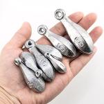 Dr.Fish 5 Pack Bank Sinkers Lead Fishing Weights, Freshwater Catfishing Weights River Channel Surf Fishing Saltwaterr 1oz